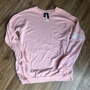 Adidas Women's Pink Oversized Sweatshirt Size M